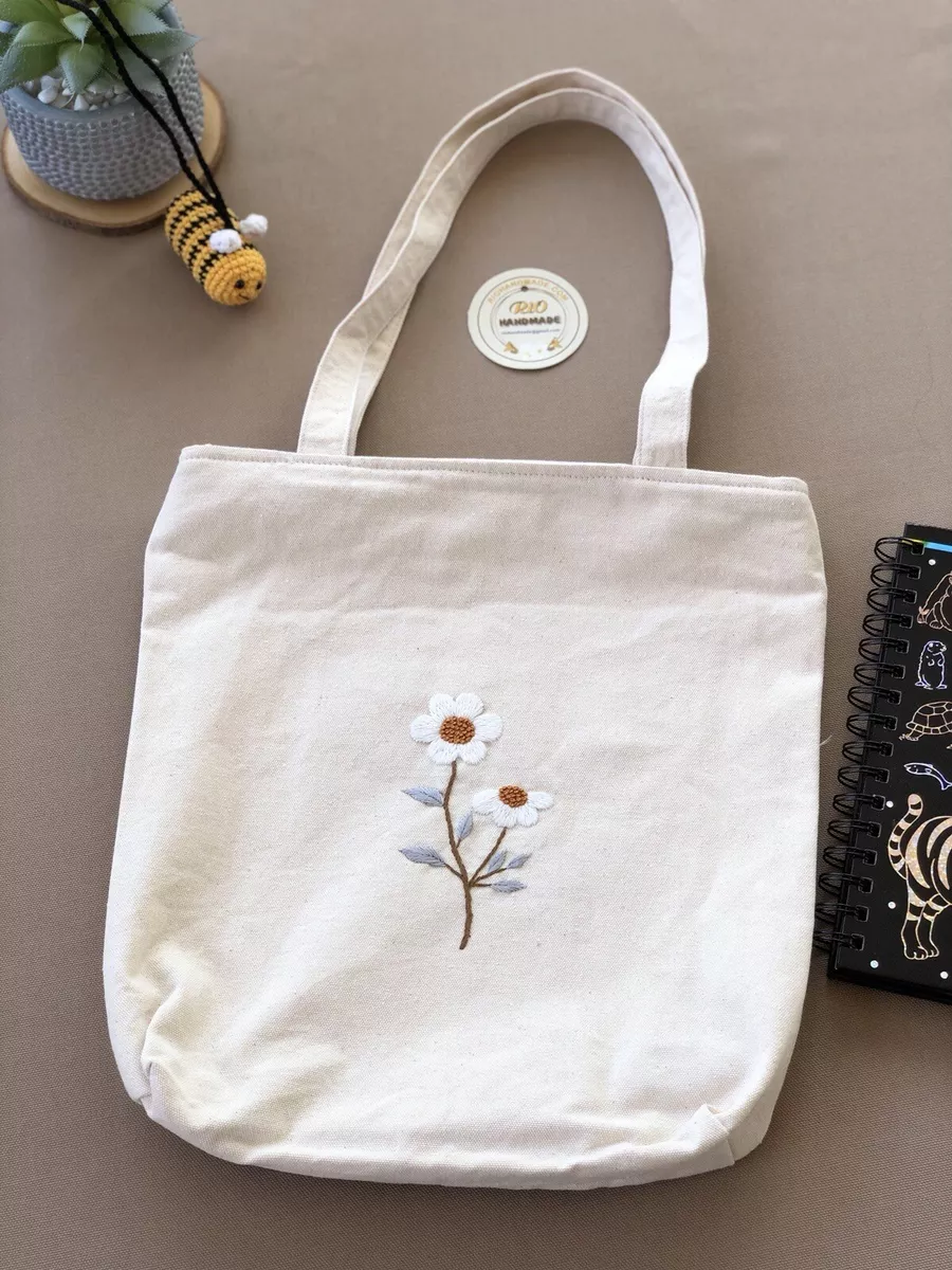 Embroidered Canvas Tote