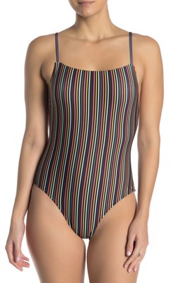 square neck one piece bathing suit
