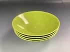 Homer Laughlin Rhythm Chartreuse Desert Lily Fruit Bowls (Set of 4) Excellent!