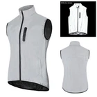Men Full Reflective Vest High Visibility Cycling Tops Windproof Gilet Night Safe