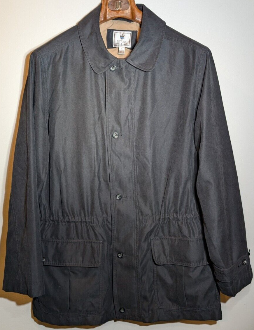 Peter Millar Black Jacket Zip Up Button Field Jac… - image 1