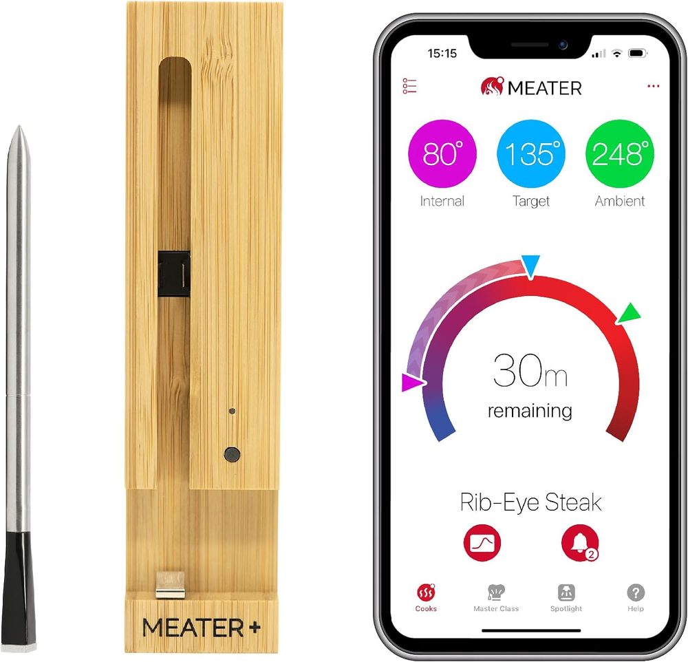 Smart Bluetooth Wireless Meat Thermometer for BBQ Grill Oven Air Fryer Cooking