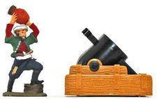 Pressman Toys - Siege Mortar - 54mm unpainted plastic toy soldier accessory