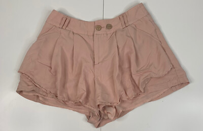 Etam weekend women s size 38 pink pleated shorts i12