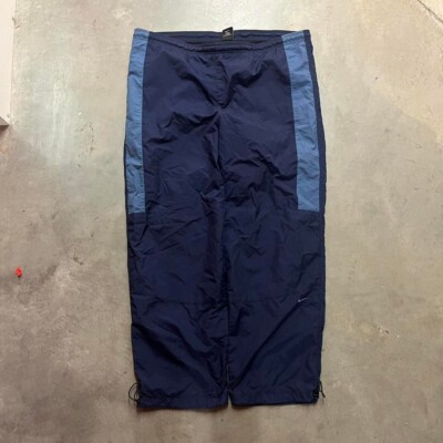Y2K Baggy Oversized Navy Blue Wide Leg Silver Tag Nike Track Pants
