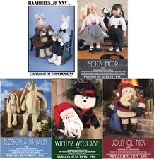 CHOICE: Indygo Junction Sewing Dollmaking Craft Patterns Santa Doll Clothes Bunn