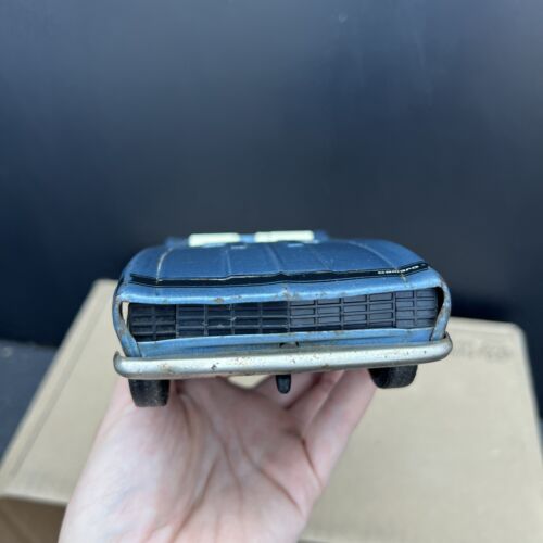 Vintage Pressed Steel Blue Chevrolet Camaro Model Car Made In Japan - Picture 6 of 8