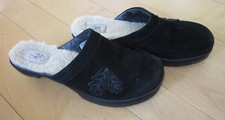 UGG UGGS Australia Black Suede Moc Mules Shoes US 10