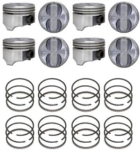 Chevrolet GMC 305 5.0 SBC Enginetech Dish Top Pistons - Rings 87-95 030 040 060