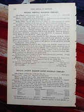 ~1892 Train Report NEVADA CENTRAL RAILROAD Battle Mountain to Austin NV