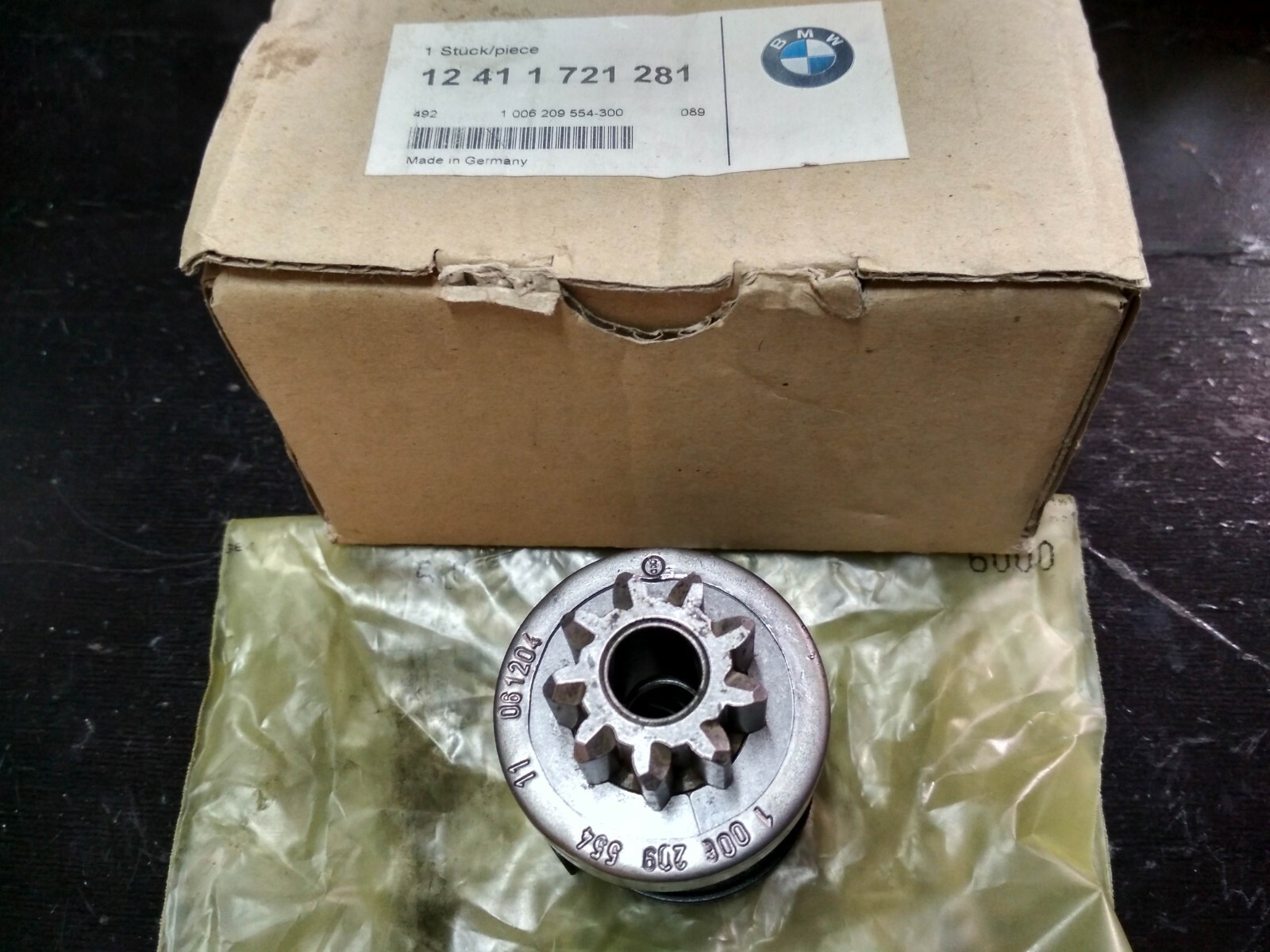 BMW E30-E36-E34 starter free wheel pinion !NEW! GENUINE 