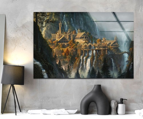 Arte de pared en vidrio Rivendel de El Señor de los Anillos - Imagen 6 de 9
