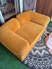 Convertible Sofa Bed Sleeper Couch Mustard Yellow Modern Fold-Out Futon