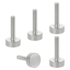 M4x20mm Knurled Thumb Screws, 12mm Dia. Stainless Diamond Knurled Screw, 5 Pcs