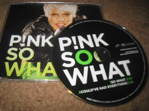PINK SO WHAT USED NOUGHTIES POP UK CD SINGLE.