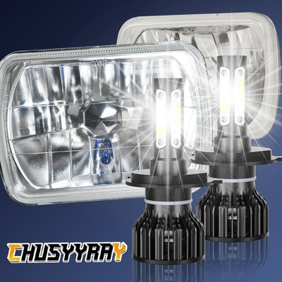 FIT Mazda RX7 1986-1991 4x 5x7'' 7X6 INCH LED Headlight Hi/Low Beam H4 Lights