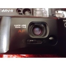 Canon Owl 35mm Camera Sure Shot AF-7 Point- -Shoot PRIMA 1994 VTG missing plate