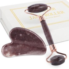 XYZBSTAR Jade Roller for Face, Facial Massager Skin Care Tool, Plum