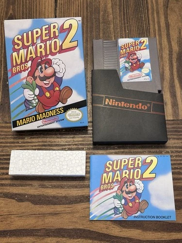 Super Mario Bros. 2 NES Nintendo Complete CIB Authentic & Tested