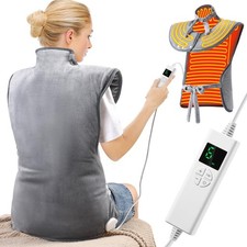 24'' 37'' Heating Pad for Neck and Shoulders and Back Pain Relief, Electric