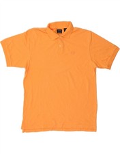 IZOD Mens Polo Shirt Large Orange Cotton CU29