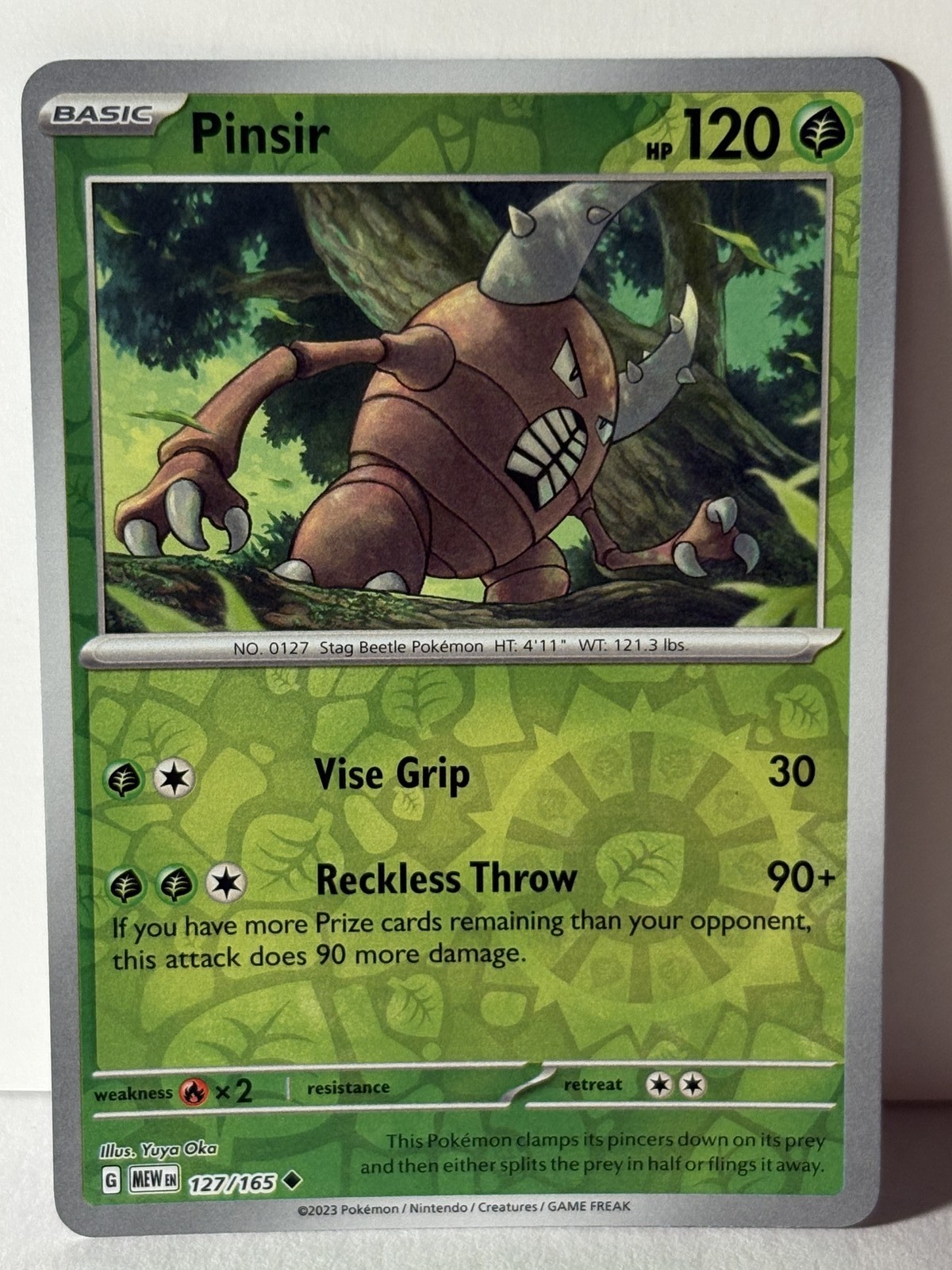 Pinsir Reverse Holo 127/165 SV: Scarlet & Violet 151 NM Pokemon Fast Ship