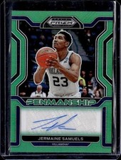 2022 Panini Prizm DP #CP-JSA Jermaine Samuels College Penmanship Prizms Green
