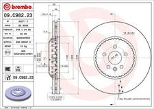 2x Bremsscheibe vorne Brembo 09C98223 für LAND ROVER