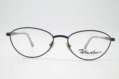 Vintage Brille Windsor 508 Schwarz Gold Oval Brillengestell eyeglasses