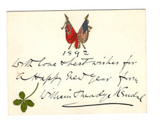 William Kendal Signed Card 1892 / Autograph British Actor / Madge