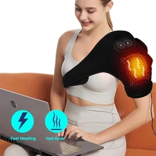 Electric Massager Heated Shoulder Joint Brace Support with Vibration Relief Pain