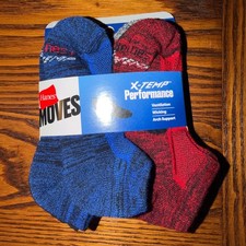 Hanes Moves X-Temp Performance Kids Athletic Low Cut Socks Multi Color Pack NEW