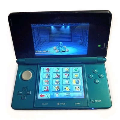 Nintendo 3DS Aqua Blue With Charger And SD Card Tested