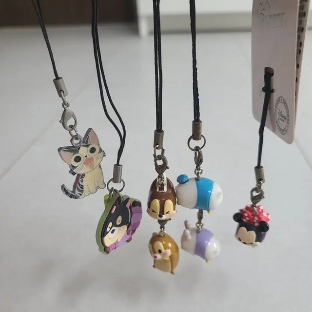 Disney Classic Keychains Set of 5, Vintage Condition