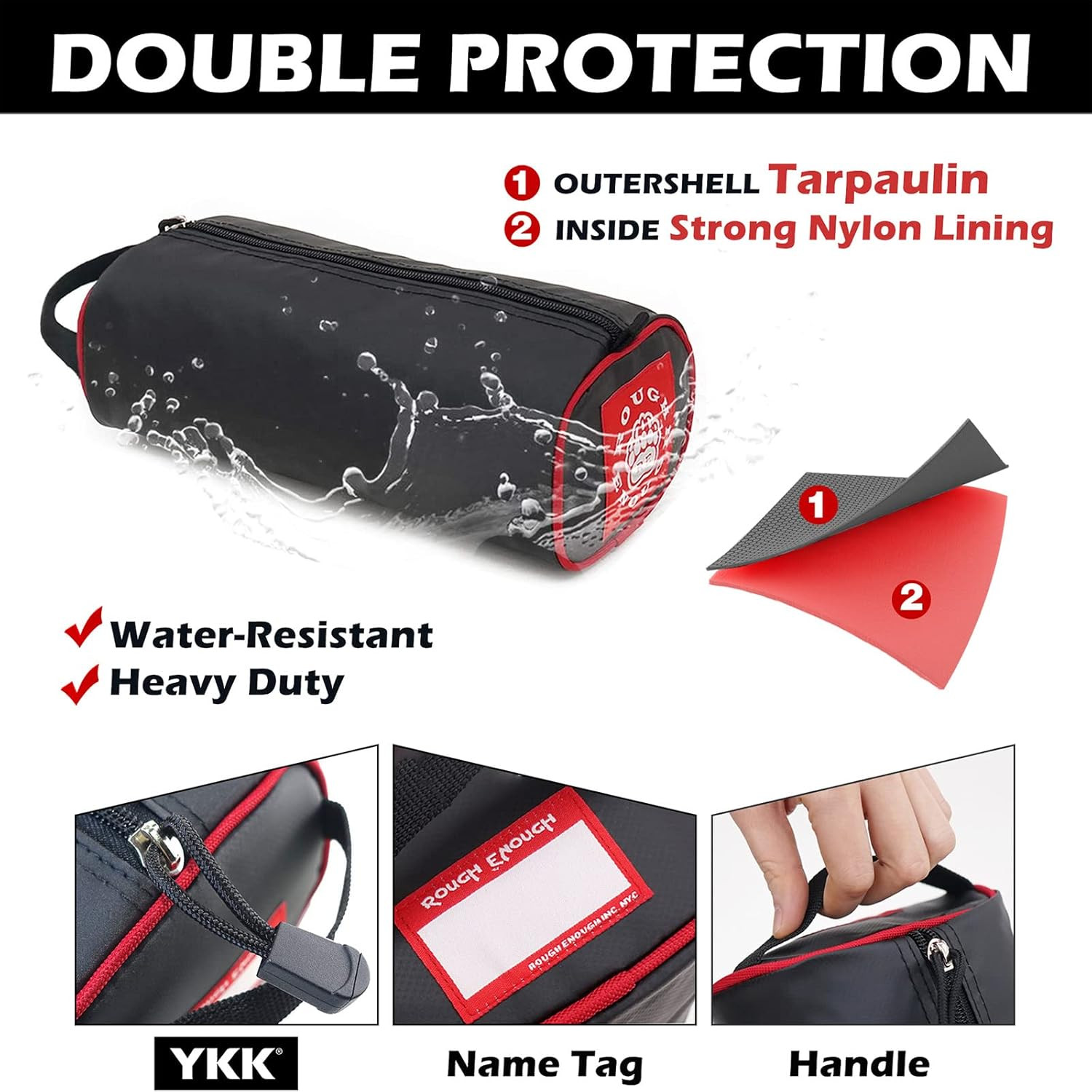 Rough Enough Small Tool Bag Pouch Portable Tool Box Small Parts Organizer with Z