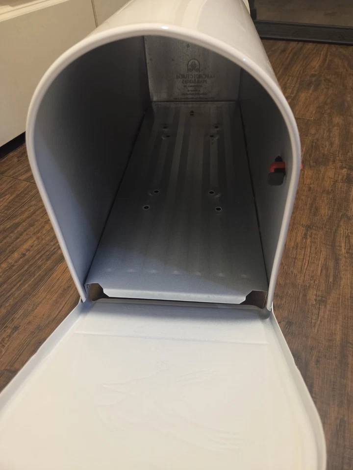 Architectural Mailboxes Post Mount White Metal Large Mailbox - Image 3 of 4