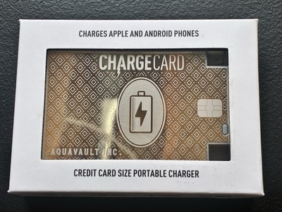 #ad #ad AquaVault Ultra Thin Credit Card Sized Portable Charger 2300mAh Power Bank $29.00