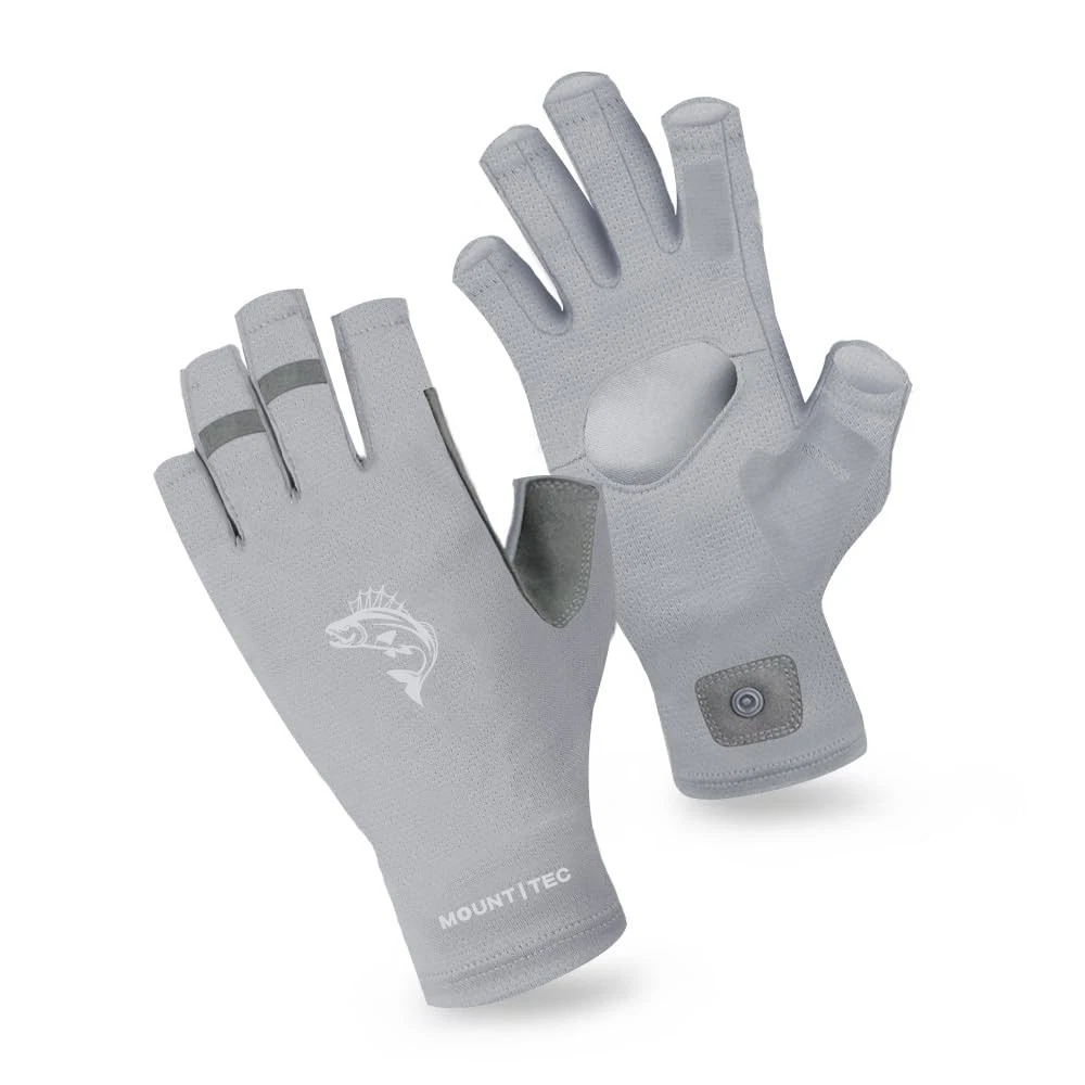 Unisex Lightweight UPF50+ Summer UV Resistant Fingerless Gloves Soft Breathab...