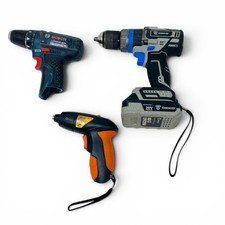 Deko DKBL20ID02 Bosch Armadura Todo Inalámbrico Taladro Destornillador Herramienta Eléctrica Lote 3 Piezas