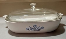 Vtg CorningWare Blue Cornflower P-10-B 10  Sq...