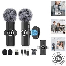 Mini Wireless Lavalier Microphone: USB-C, Clip-on, Noise Reduction for Creators