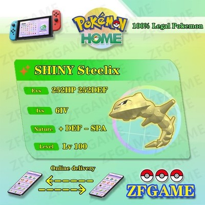  6IV SHINY Steelix + EVS  POKEMON HOME Champions Online delivery 