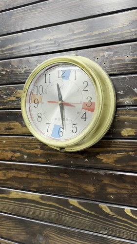 Old Brass Chijiu Ship Wheel Clock | Rare China Timepiece | Nautical Wall Decor - Video 1 of 1