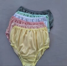 Women Full Briefs Nylon Underwear M 6 Pack Multi Soft Waist 28-32 Hip 32-36