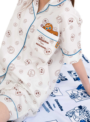 Cookie Run x NEIKIDNIS  Summer Pajama Set Up Ivory for Women Free Size