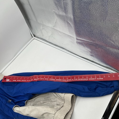 Vtg Large Adidas Track Jacket Full Zip Blue White YKK Trefoil USA Nylon Goretex - Picture 16 of 24