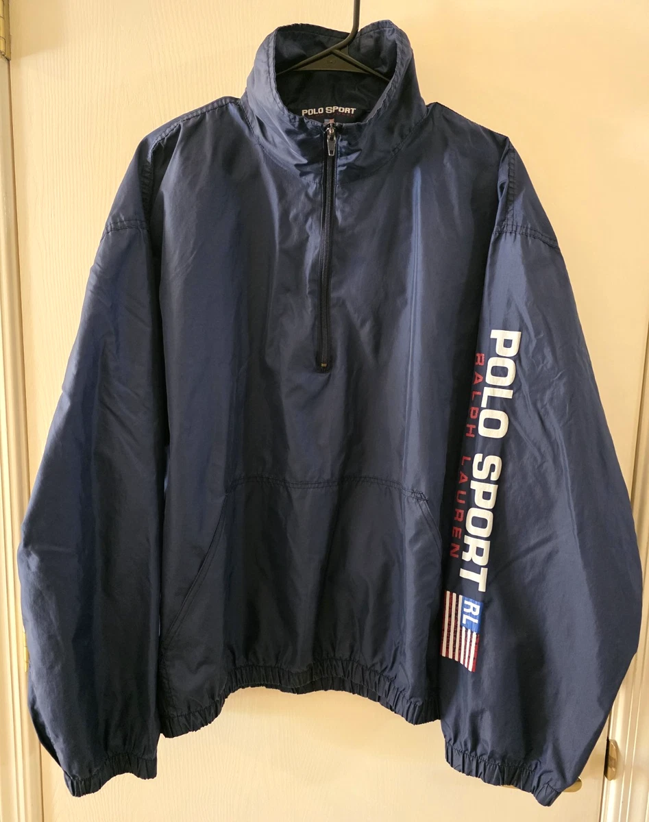 Polo Sport Blue Windbreaker Coats, Jackets & Vests for Men for