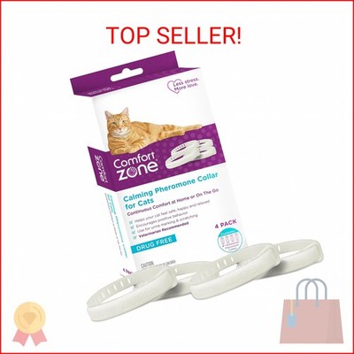 Comfort Zone Cat Calming Collar Value Pack: 4 30-Day Calming Collars for 120 Day