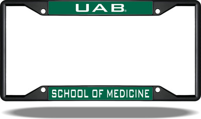 The University of Alabama Birmingham UAB MEDICINE Black License Plate Frame
