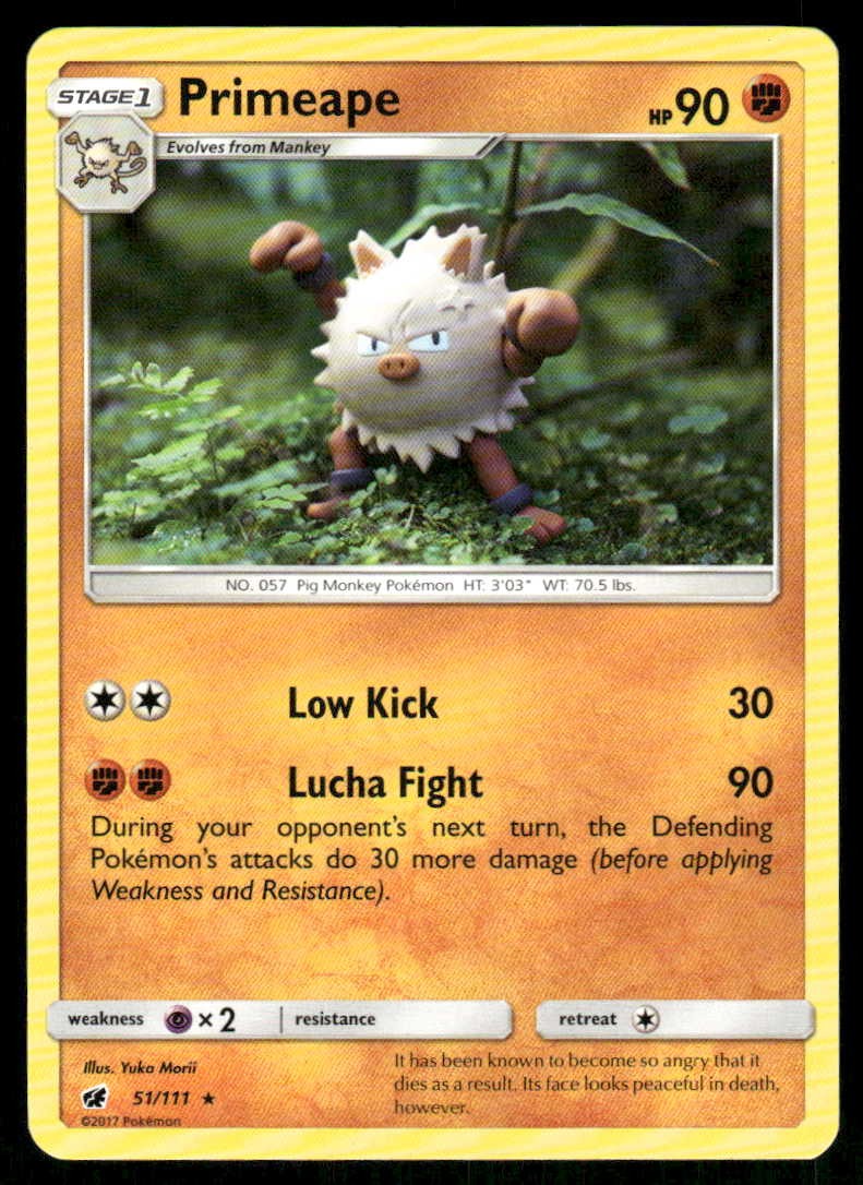 Pokemon Primeape Crimson Invasion 51/111 R NM/M Yuka Morii